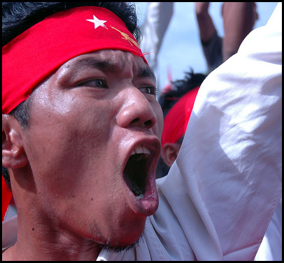 Burma protester